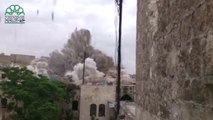 Syrian rebels blow up Aleppo hotel used by army