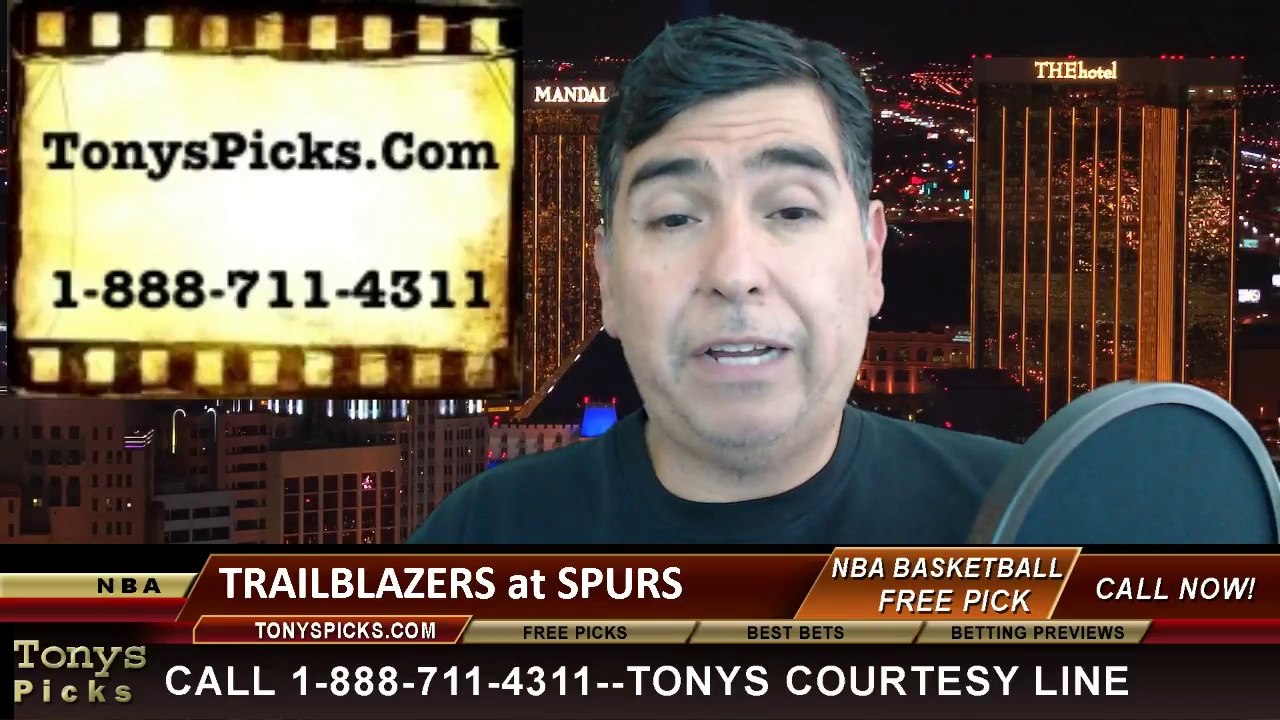 NBA Playoff Pick Game 2 San Antonio Spurs vs. Portland Trailblazers Odds Prediction Preview 5-8-2014