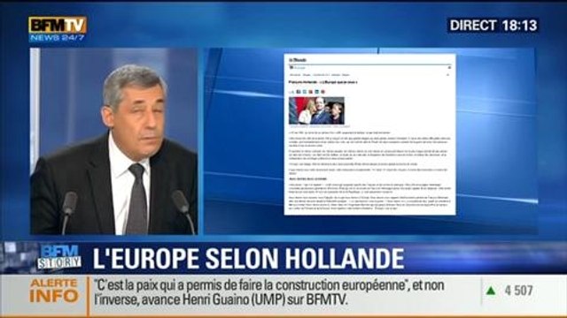 BFM Story: L'Europe que je veux, la tribune de François Hollande est pathétique , Henri Guaino - 08/05