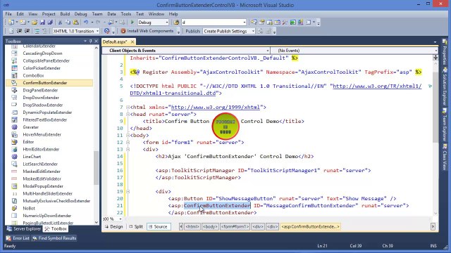 ASP.NET Ajax ConfirmButtonExtender Control Tutorial in Urdu (VB.NET)