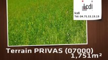 Vente - terrain - PRIVAS (07000)  - 1 751m²