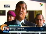 Rafael Correa ofrece su apoyo al nuevo presidente de Costa Rica