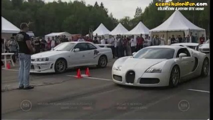 Nissan Skyline ile Bugatti Veyron Kapışması