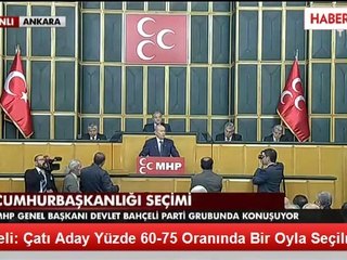 Bahçeli: Çatı Aday Yüzde 60-75 Oranında Bir Oyla Seçilmeli