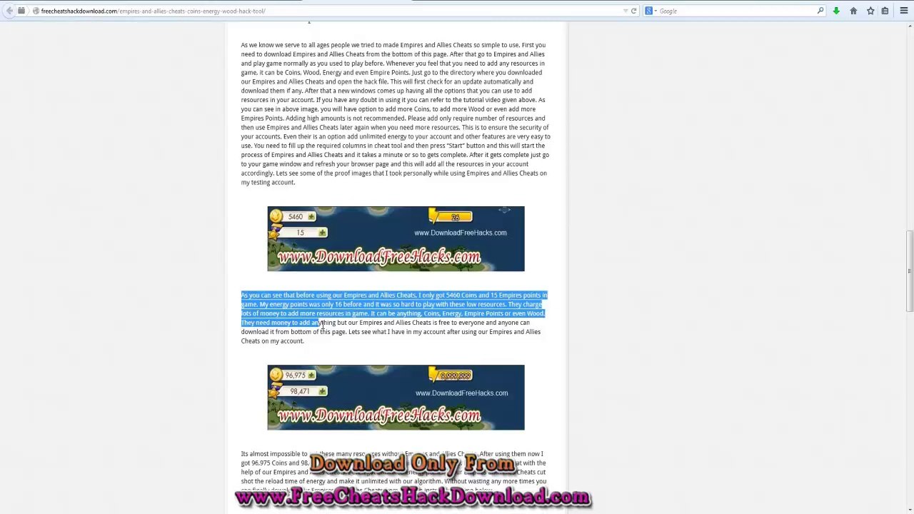 Empire and Allies Cheats Energy Coins Wood Hack Tool (2014 Updated)