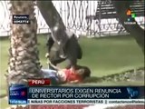 Estudiantes y fuerzas de seguridad se enfrentan en Perú