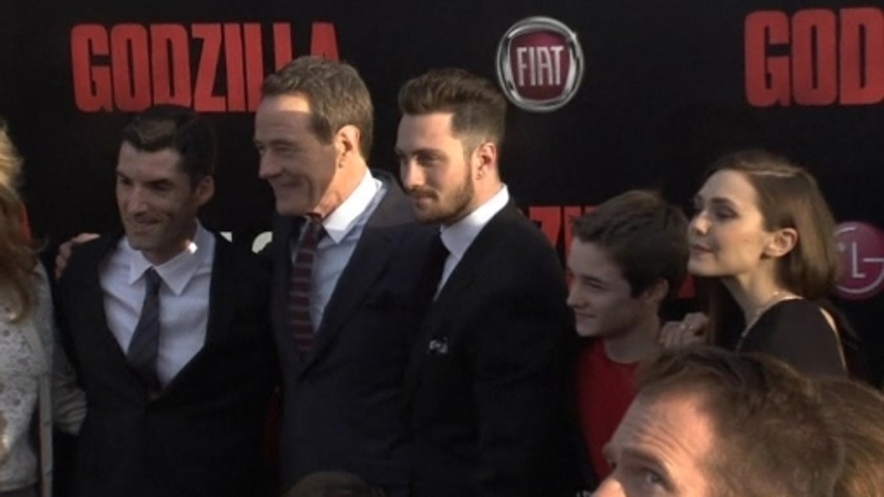 Stars hit red carpet for latest "Godzilla" reboot