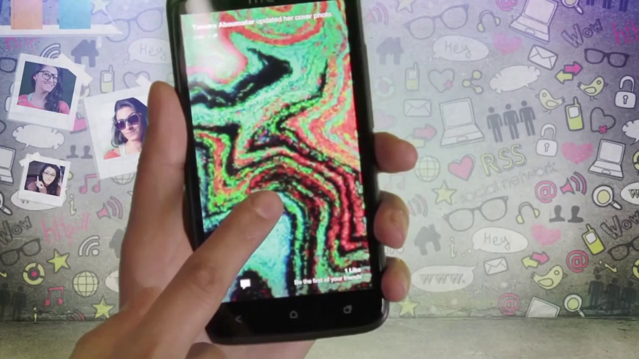 برنامج فيسبوك هوم على جوال أتش تي سي فرست htc f...