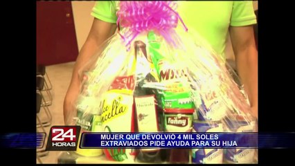 Madre 'coraje' encuentra 4 mil soles y los devuelve pese a tener un hija con cáncer