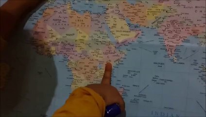 02 year old girl sharing her knowledge of Geography