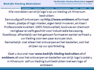 Kleding bedrukken Hilversum