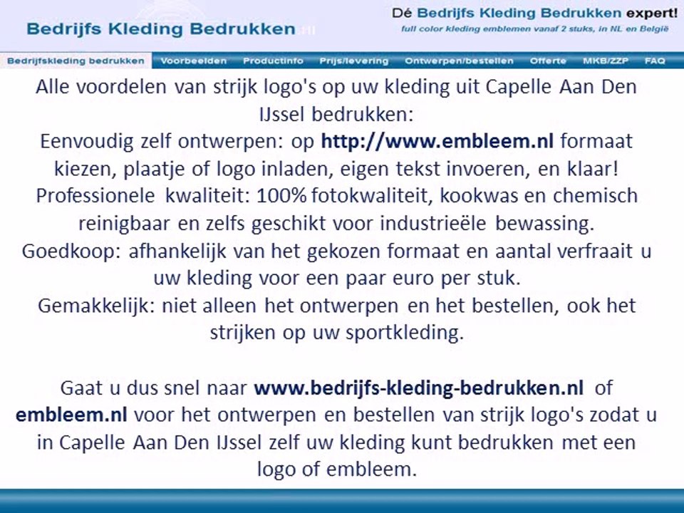 Kleding bedrukken Capelle Aan Den IJssel
