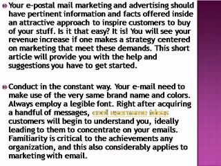 Improve Your Good results Nowadays With E-Snail mail