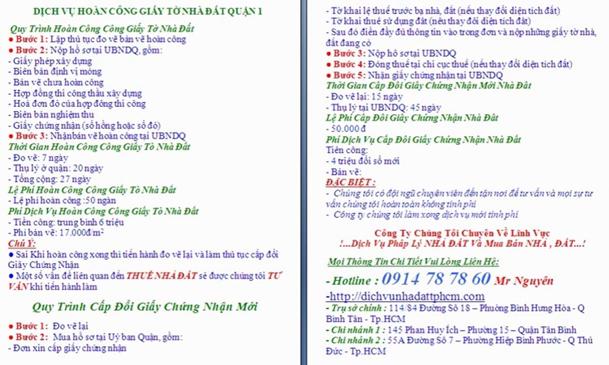 Dịch Vụ Hoàn Công Giấy Tờ Nhà Đất Quận 1,Thủ Tục,Quy Trình,Hoàn Công Giấy Tờ Nhà Đất Quận 1