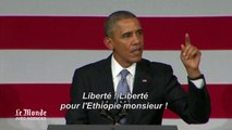 Obama, coupé dans un discours, répond avec humour