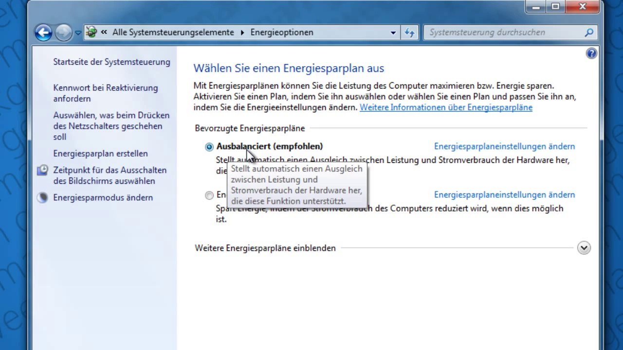 Optimale Energieeinstellungen fur SSD HDs unter Windows