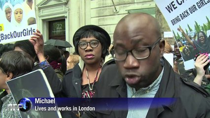 下载视频: Nigerians in London call for return of kidnapped girls