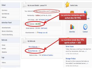 Ainsi je gagne 500 $ par mois