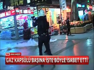 Dershaneden çıkan öğrenci gaz fişeği ile böyle vuruldu