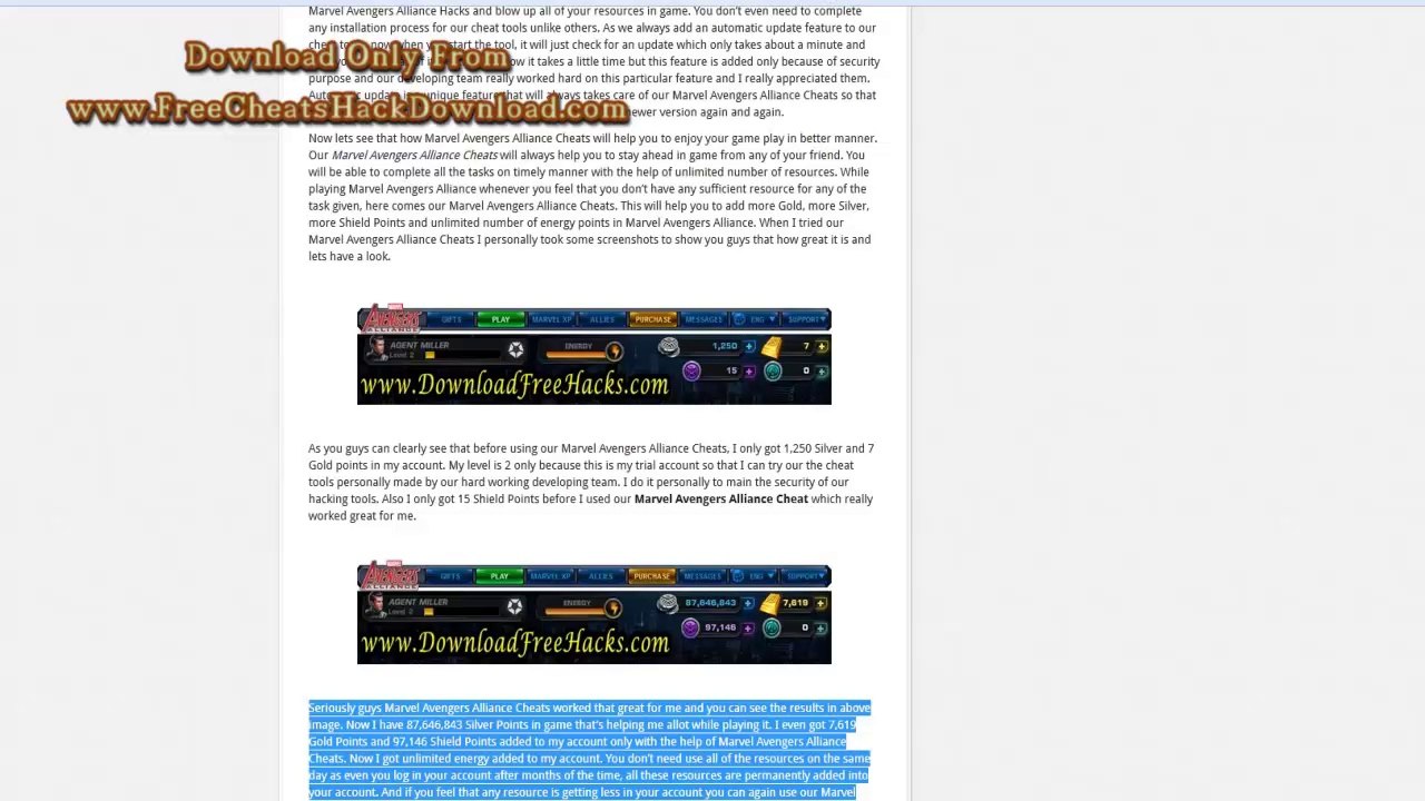 Marvel Avengers Alliance Cheats - No Survey Download (2014 Updated)