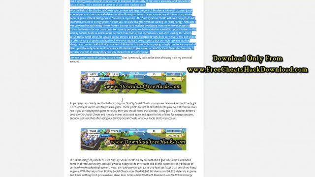 SimCity Social Cheats - No Survey Download (2014 Updated)