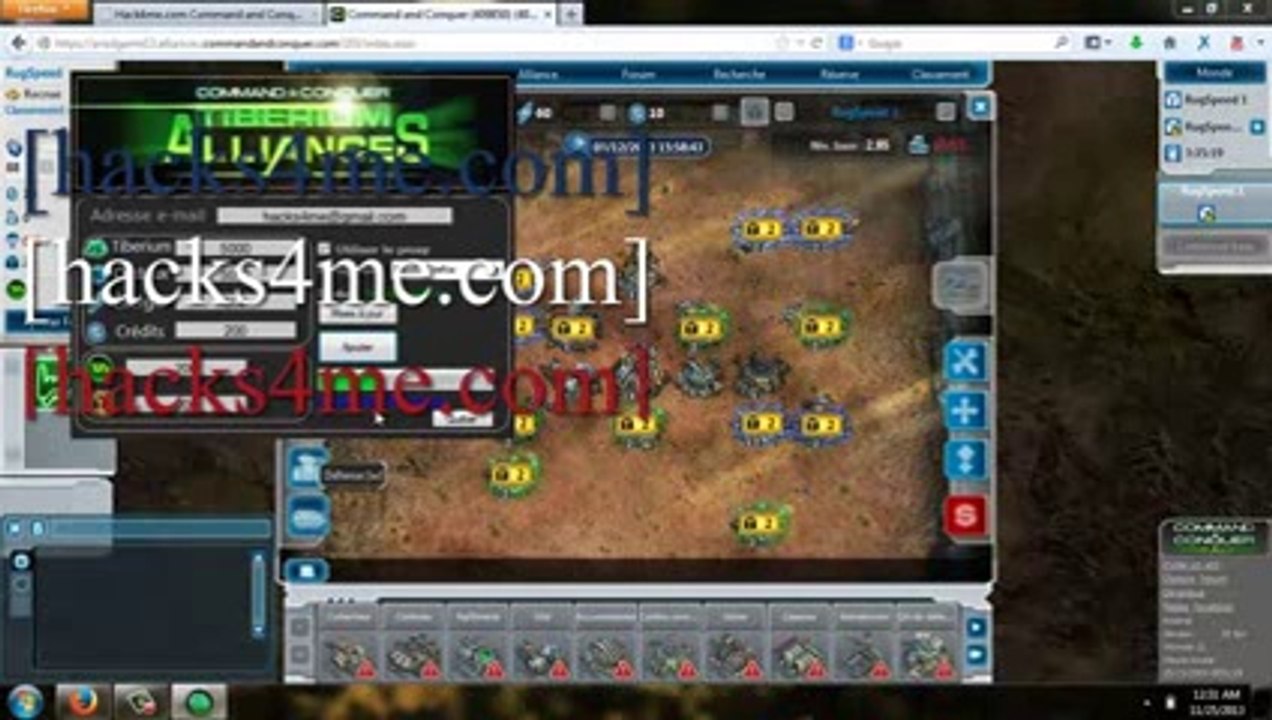 Command and Conquer Tiberium Alliances Hack Gratuit - Ressources Generateur 2014
