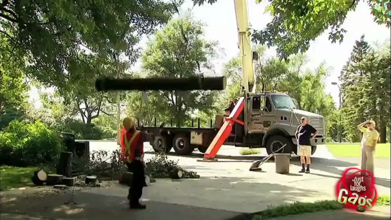 Worker Catches Log