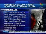 Venezuela saluda los 69 años de la victoria rusa