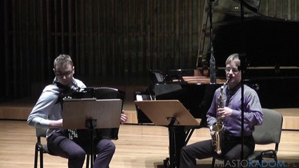 Bartosz Kołsut (akordeon) i Piotr Wysocki (saksofon)