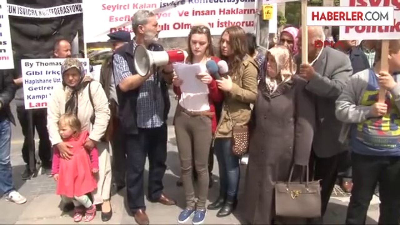 İsviçre'de Tutuklu Bulunan Babaları İçin Elçilik Önüne Siyah Çelenk Bırakıp, Başbakan'dan Yardım...
