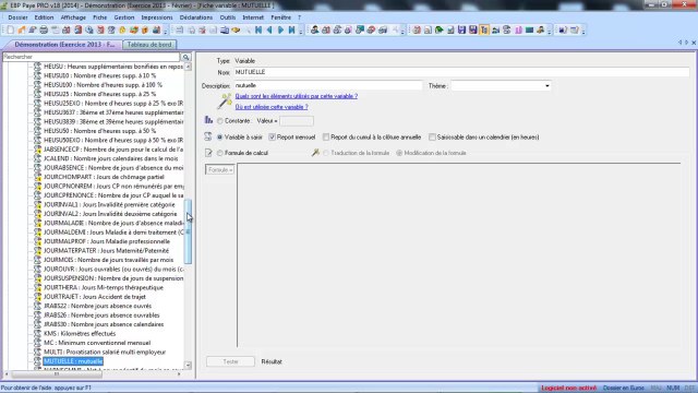 EBP Paye V18 : la création des variables