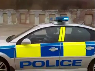 nice drifting of police car.