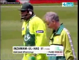 Rare  Inzamam Lazy Run Out 1999 World Cup Pakistan vs Australia