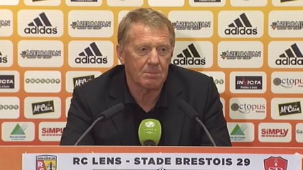 Réaction d'Alex Dupont après Lens-Brest (37e journée de Ligue 2, 2013-2014).