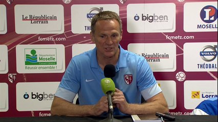 Conférence de presse FC Metz - Havre AC (3-0) : Albert CARTIER (FCM) - Erick MOMBAERTS (HAC) - 2013/2014