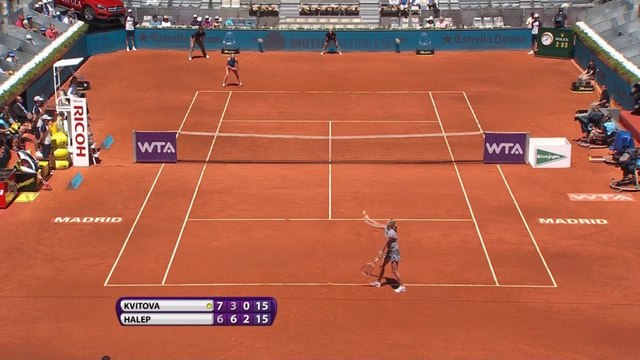 WTA Madrid - Halep se deshace de Kvitova y se mete en la final