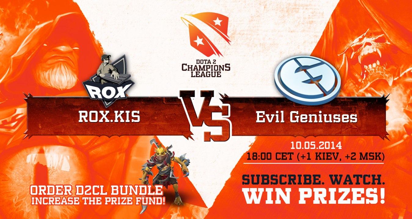 RoX.KiS vs EG game 1 @ D2CL Season 3 (Russian)