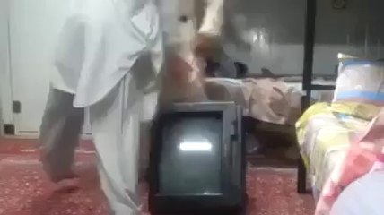 pathan break their tv after cricket match.