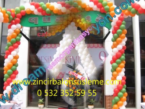Zincir Balon Süsleme 0532 352 5955 Açılış Organizasyonu balon süsleme organizasyon firmaları MAGAZA MARKET İŞYERİ DUKKAN FUAR AÇİLİŞ ORGANİZASYON AÇİLİŞ ORGANİZASYONU FİRMALARİ