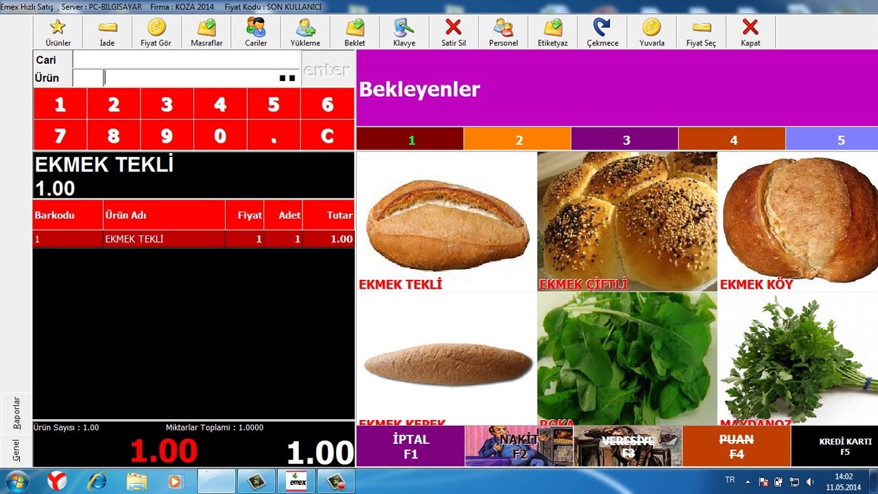 EMEX PC POS KISAYOLA ÜRÜN VE RESİM EKLEME