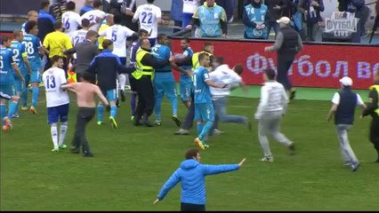 Zenitli taraftardan rakip takım oyuncusuna yumruk!