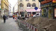 ремонт на улице Калькю в Риге 8 мая 2014