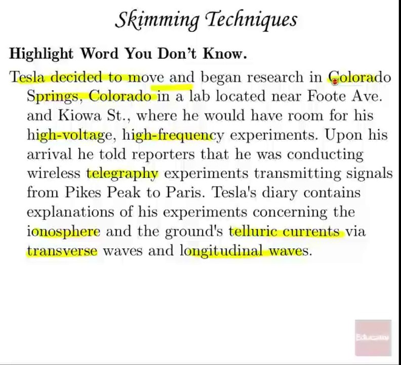 4.1 - Skimming & Scanning