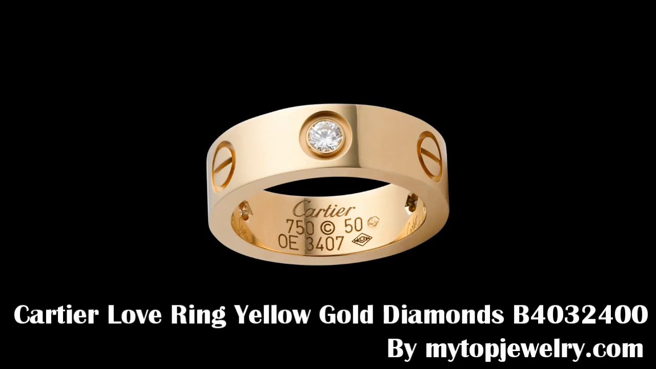 Cartier Love Ring Yellow Gold Diamonds 