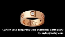 Cartier Love Ring - Cartier Love Ring Pink Gold Diamonds B4087500