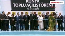 Konya Başbakan Erdoğan Toplu Açılış Töreni Arşiv Görüntü