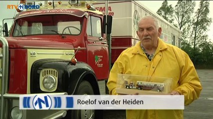 Oud-trucker Grootegast wacht acht jaar op miniatuur vrachtwagen - RTV Noord