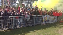 La victoire du Mans FC célébrée par les supporters