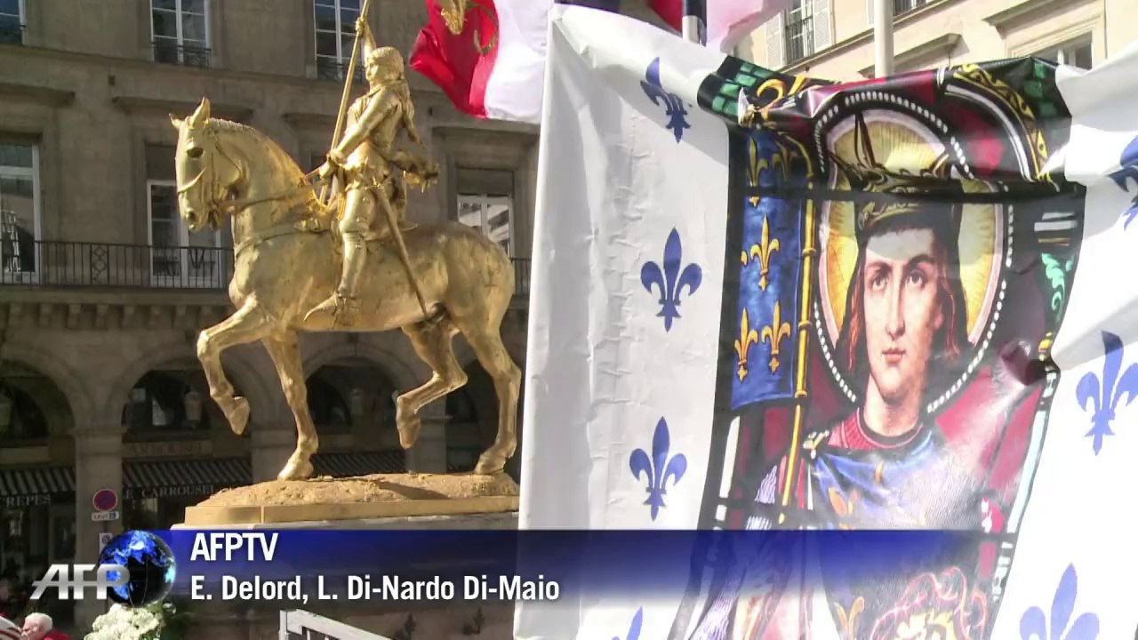 Manifestation de Civitas en hommage à Jeanne d'Arc à Paris