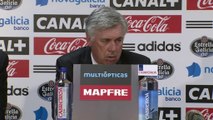 Carlo Ancelotti, decepcionado con la derrota en Vigo